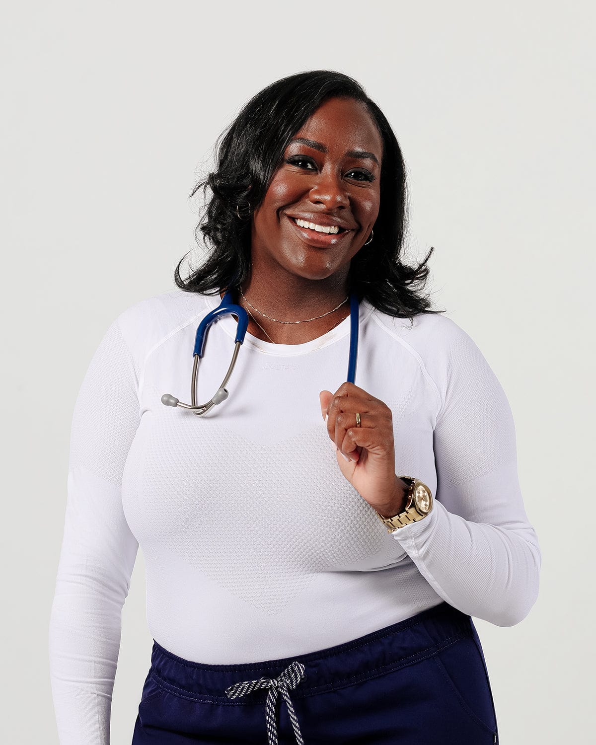 Clove VN/LS Underscrub Long Sleeve Medical Top Professional Fit Breathable Fabric